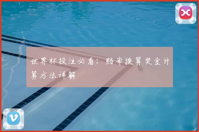 世界杯投注必看:赔率换算奖金计算方法详解