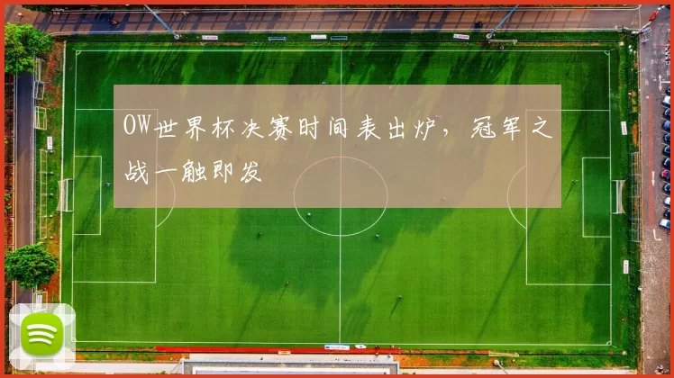 OW世界杯决赛时间表出炉,冠军之战一触即发